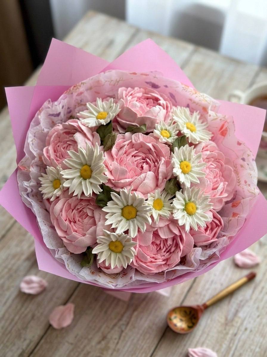 Зефирный букет «Ромашковое поле»